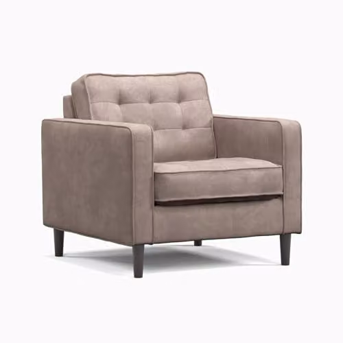 Furnishings For Less UK Eden Toledo Tufted Single Seater Armchair in Grey Fabric – 2