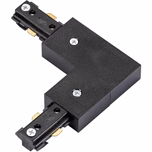 Loops Black Corner Connector for Dimmable Track Light Rail Systems – 3