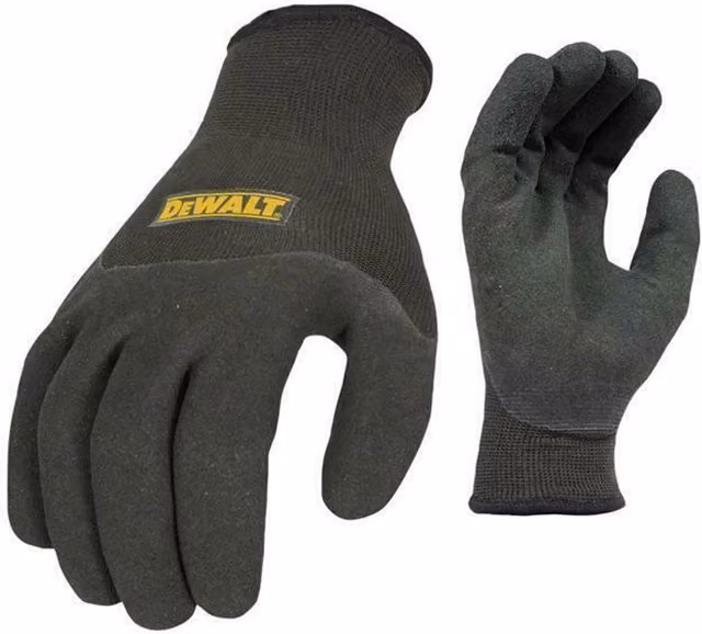 DeWalt DPG737L Thermal Winter Gloves, Black, Large, Pack of 2