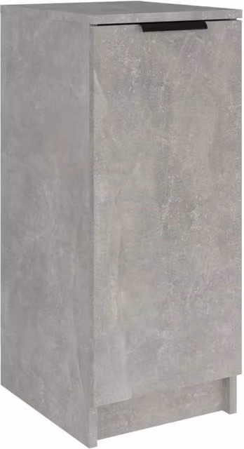 Berkfield Home Modern Wall Mounted Shoe Cabinet in Concrete Grey, W/D/H: 30 x 35 x 70 cm