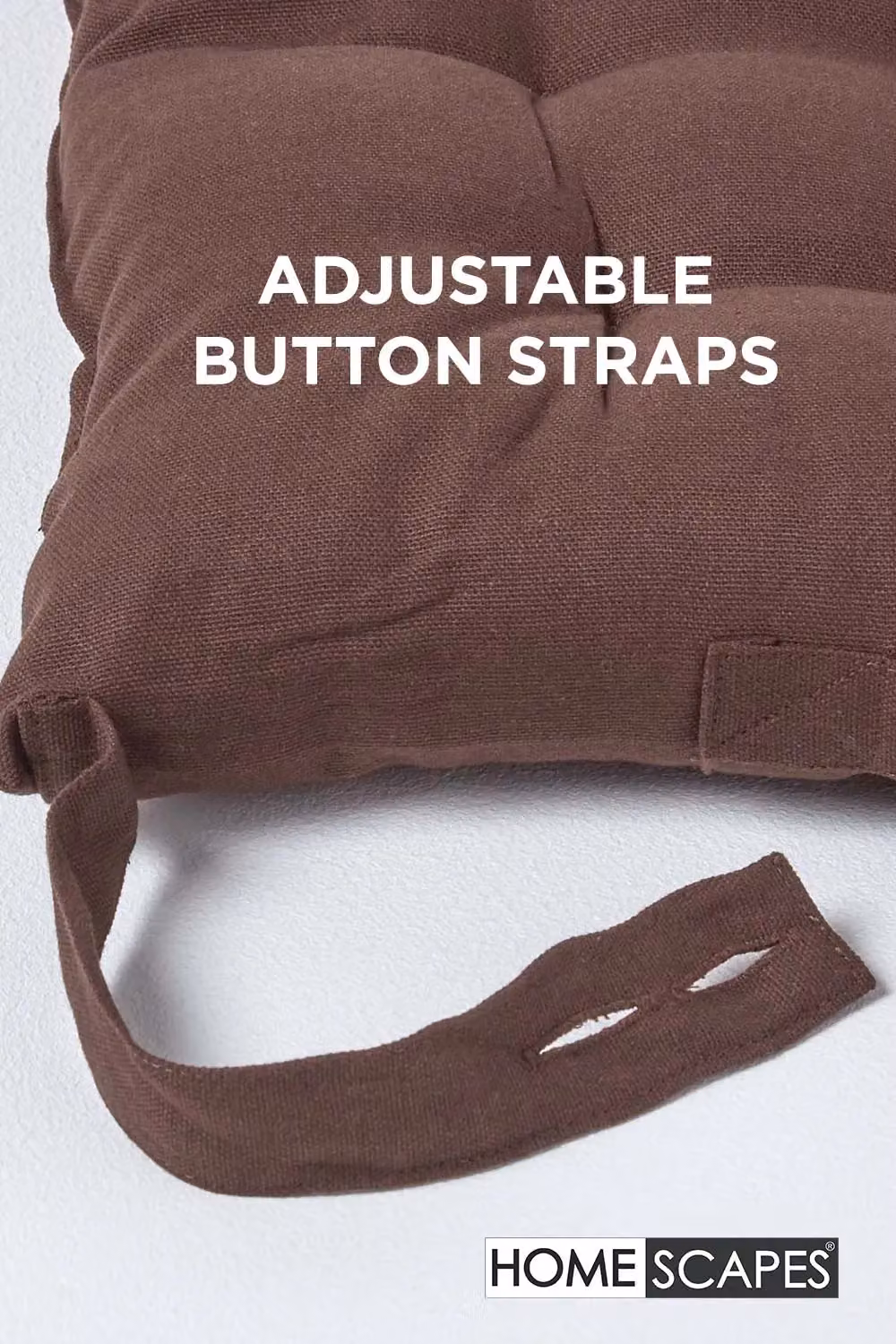 Homescapes Luxury 100% Cotton Seat Pad in Brown, W/D/H: 40 x 40 x 4 cm – 4