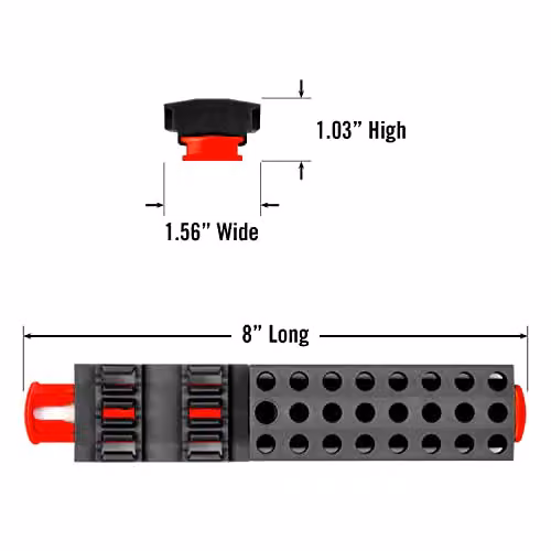 Ernst Manufacturing 30 Tool Magnetic Bit Buddy 1/4 inch Hex Bit Holder in Red and Black – 4