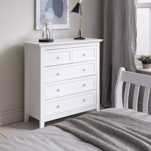 Nöa and Nani Torsby 2+3 Drawer Chest of Drawers in White