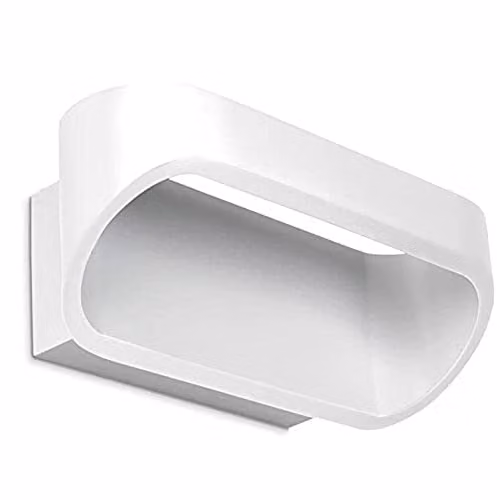 Netlighting Oval LED Up & Down Small Wall Light in White