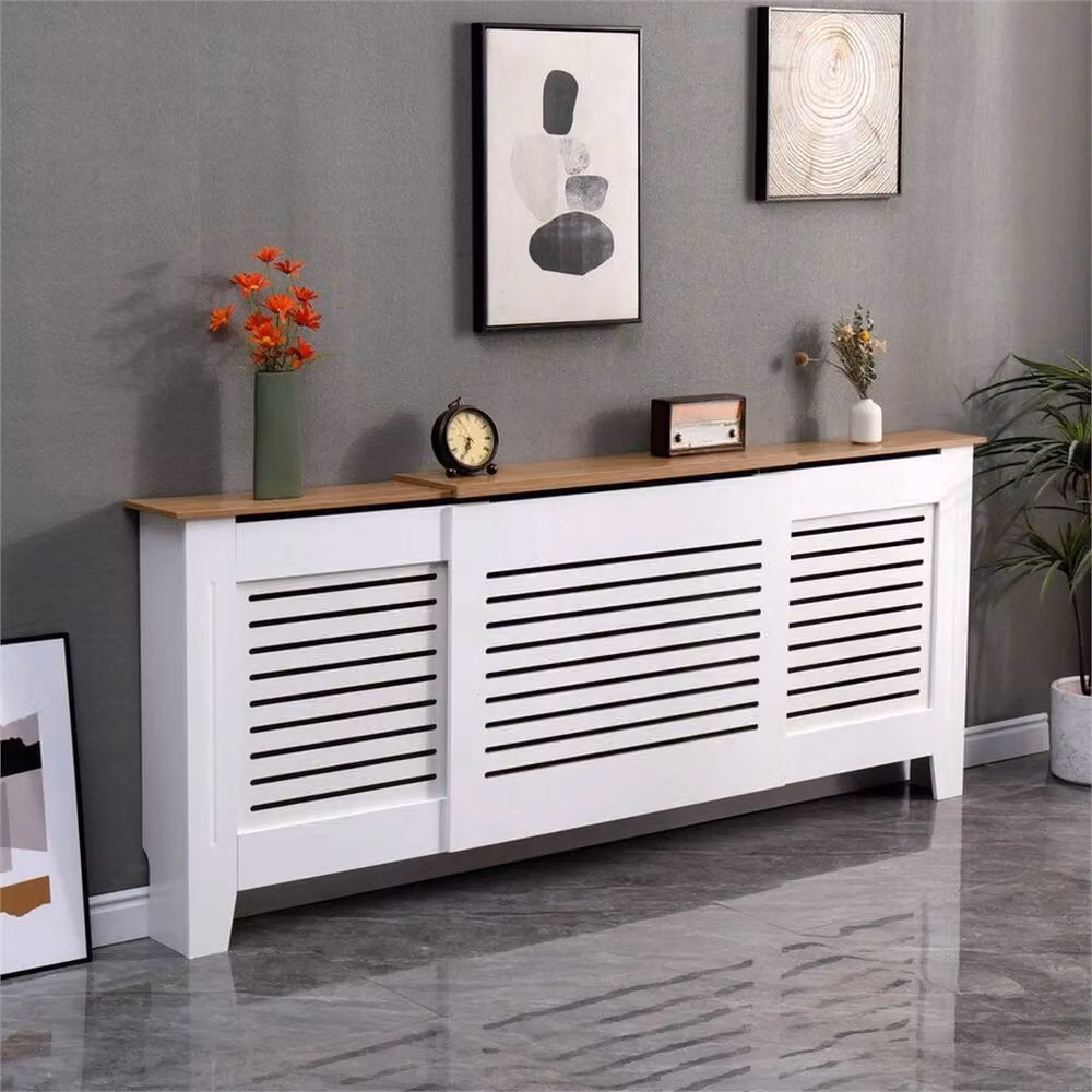 PAWNORA Adjustable MDF Radiator Cover in White – 4