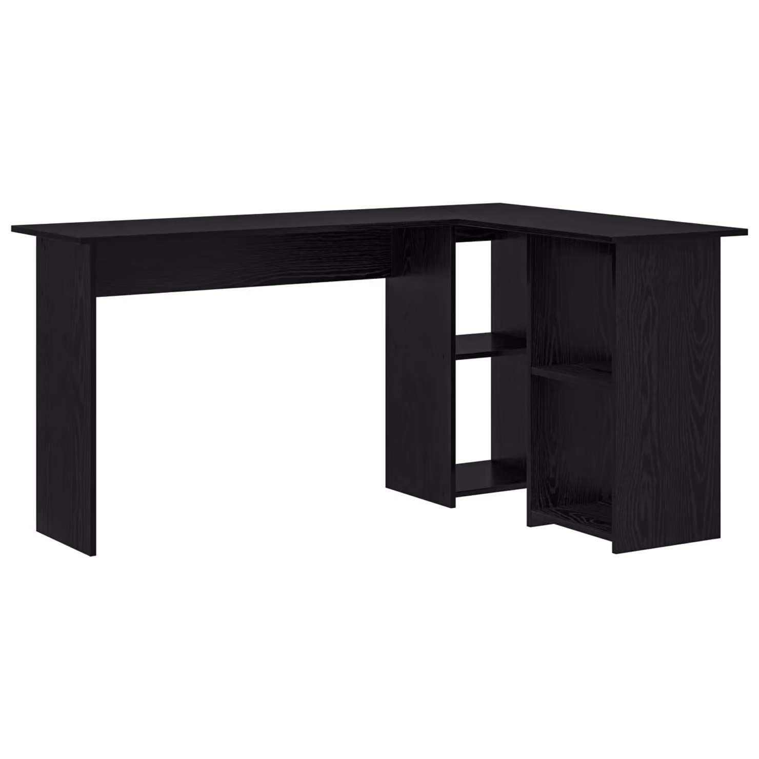 Berkfield Home Black Oak Corner Desk in Black Engineered Wood – 2
