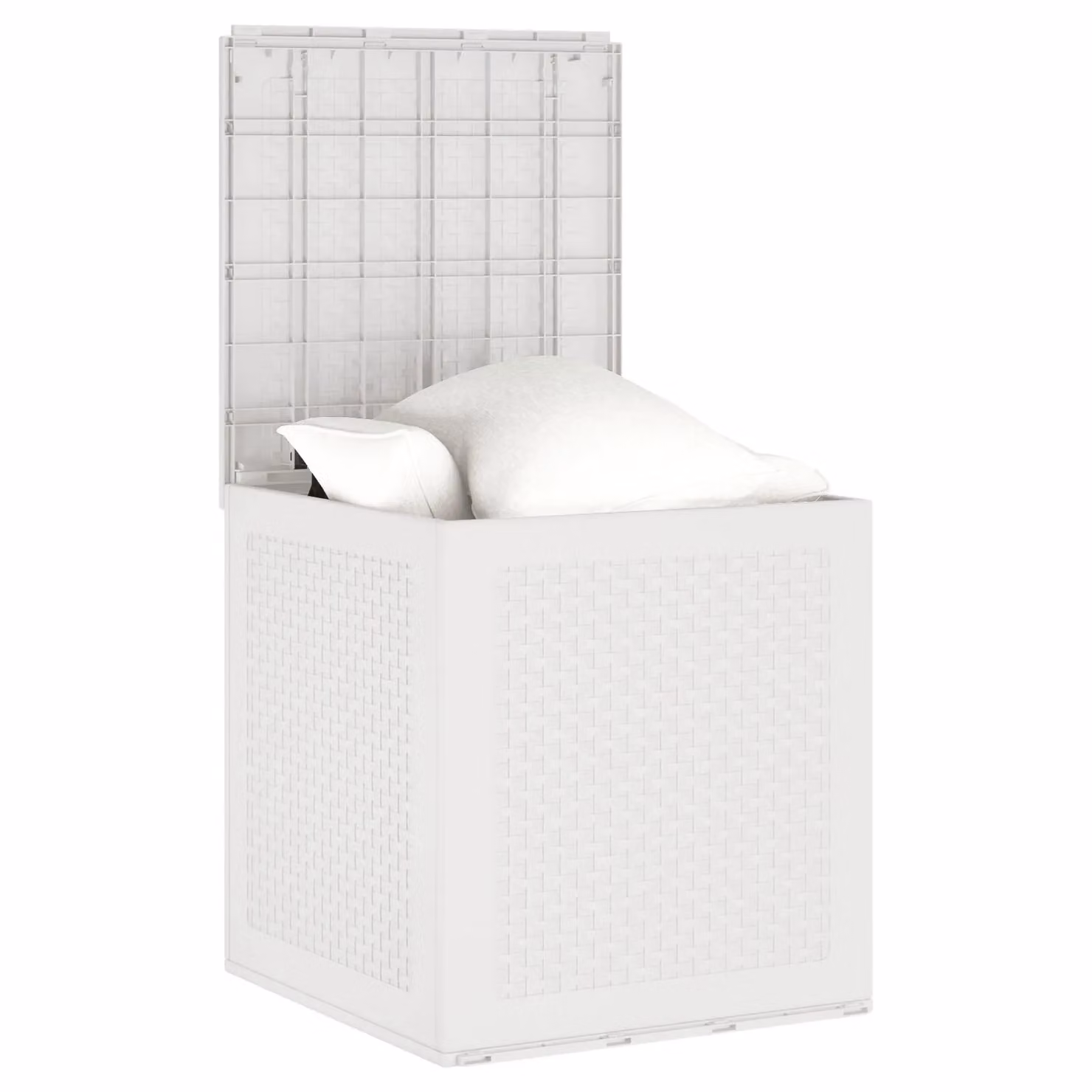 Berkfield Home Garden Storage Box in White, W/D/H: 55 x 53 x 57 cm – 2
