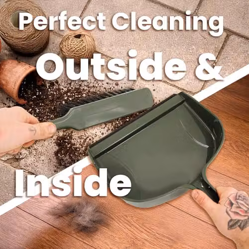 Libbi Lou Large Dustpan and Brush Set in Green – 5