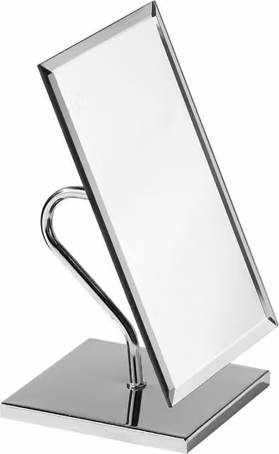 Orsina Mola Rectangular Tabletop Mirror in Silver
