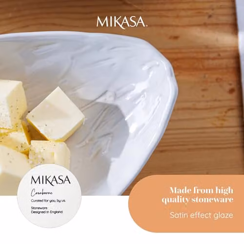 Mikasa Cranborne White Stoneware Artichoke Serving Dish – 3