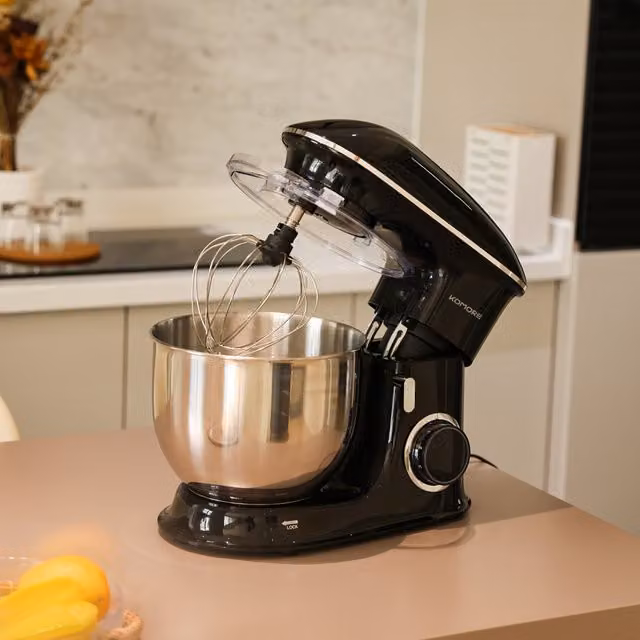 Livingandhome 7-Quart Household Kitchen Stand Mixer, Black