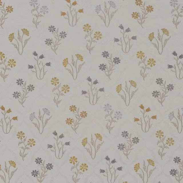 Terrys Fleur Fabric Ochre Yellow