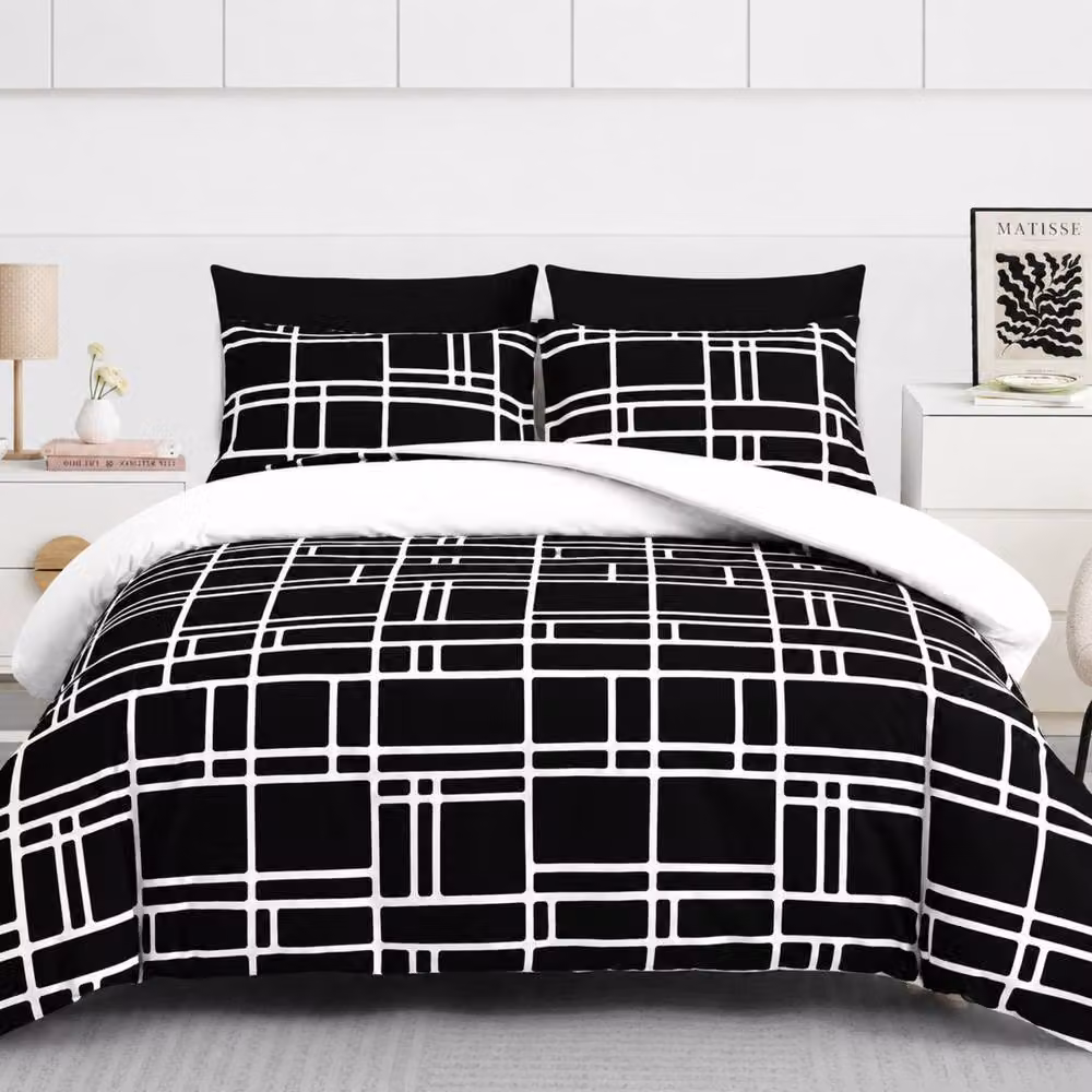 Grace Premium Microfibre Duvet Cover Set in White, King Size (180 x 200 cm) – 1