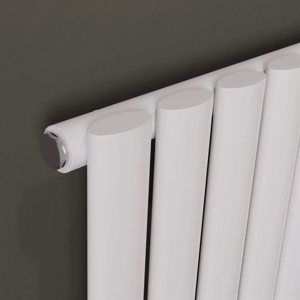 Bathroom Kingdom Lynx White Double Oval Vertical Radiator H: 1800 mm, W: 600 mm – 2