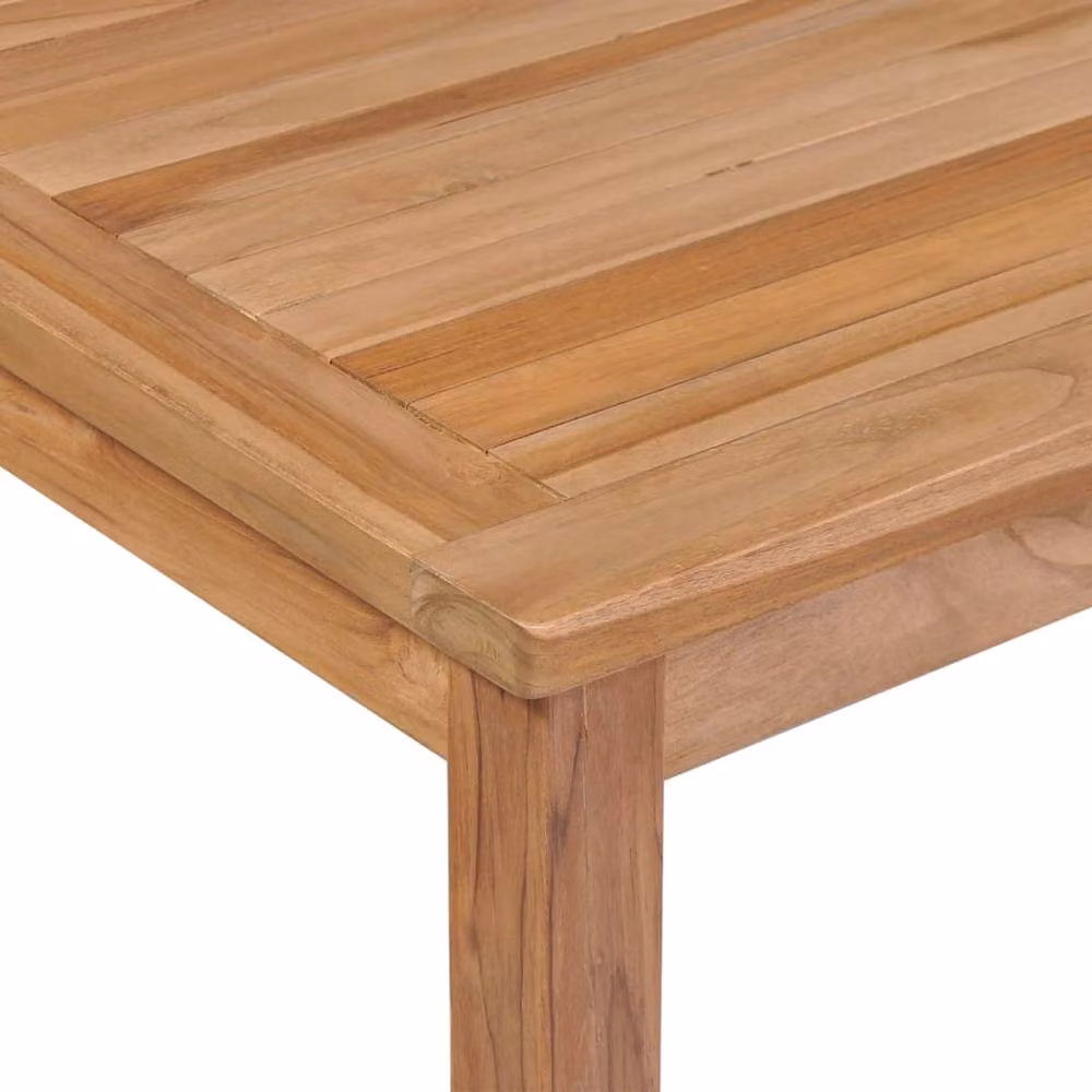 Berkfield Home Garden Table in Brown Solid Teak Wood, W/D/H: 200 x 100 x 77 cm – 2