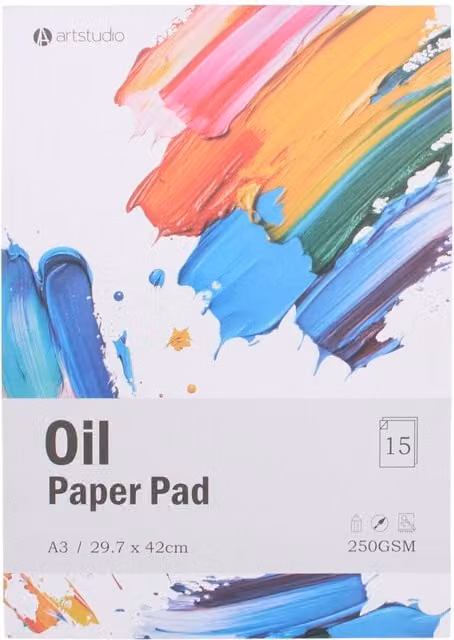 Artstudio Professional Multicolour Oil Paper Pad, 15 Sheets, A3