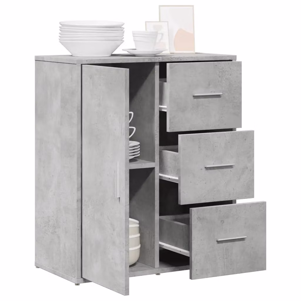 Berkfield Home Modern Sideboard in Grey MDF, W/D/H: 60 x 31 x 70 cm – 2