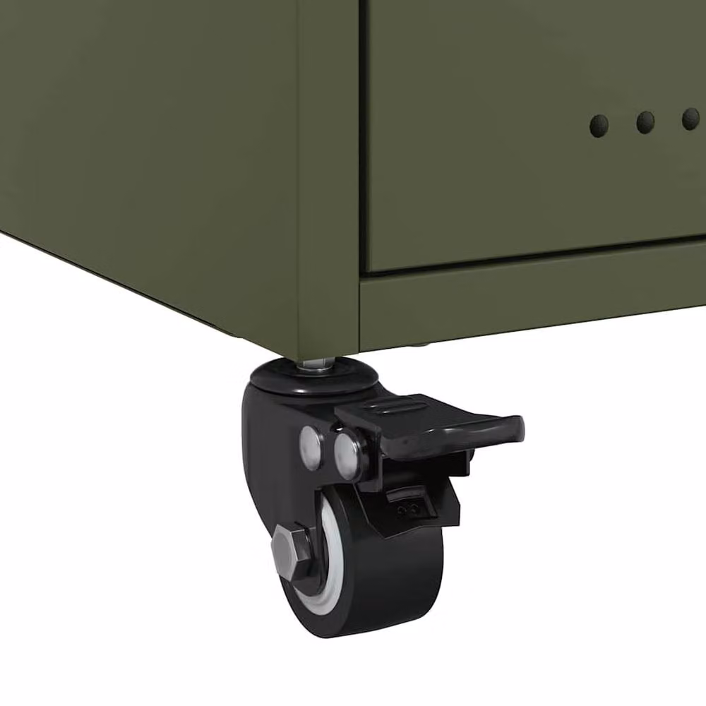 Berkfield Home Stylish Bedside Cabinets, 2 Pack, Olive Green, W/D/H: 36 x 39 x 43.5 cm – 4