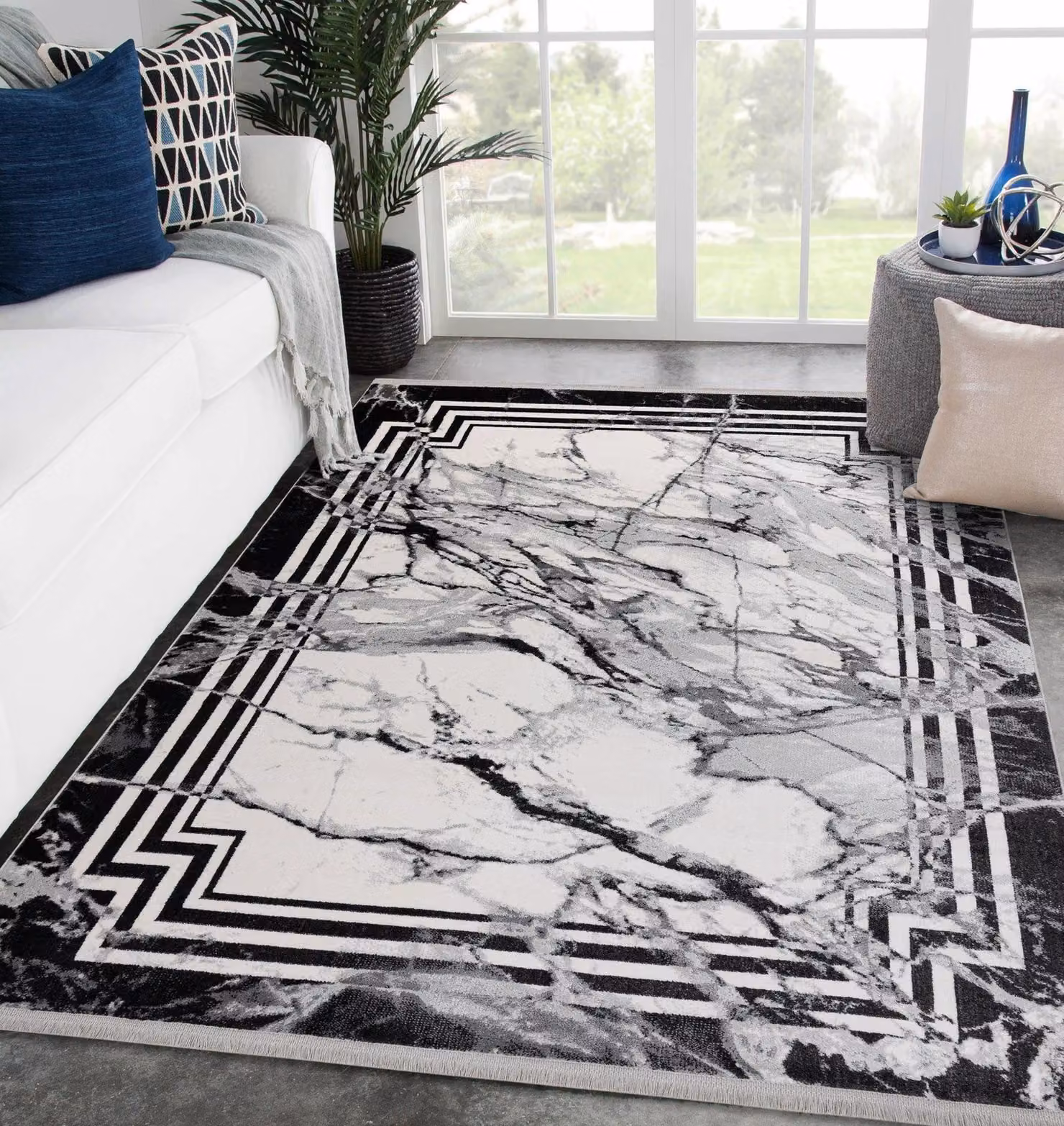 RugsX Tuls Grey Stone Look Modern Rectangular Rug, W: 240 cm, D: 330 cm – 4