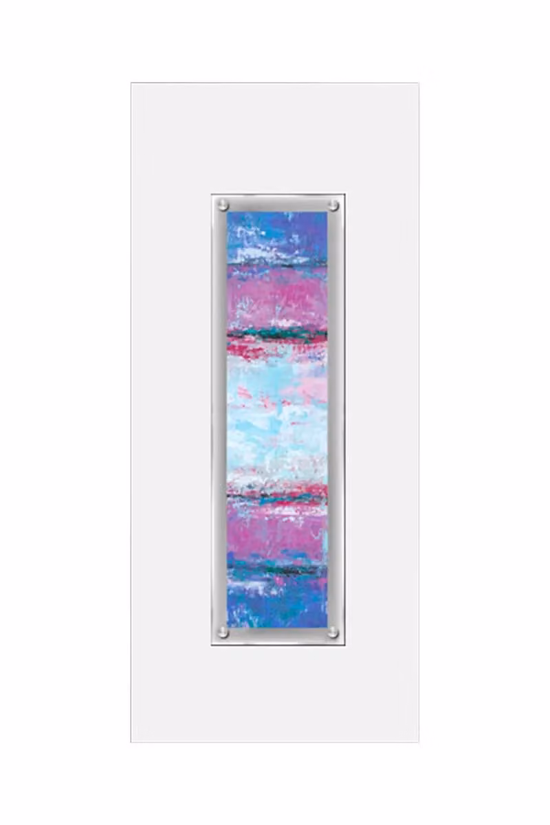 Premier Housewares Abstract Blue and White Framed Wall Art with Acrylic Glass – 2