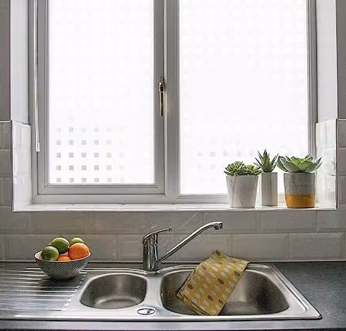 d-c-fix Caree Privacy Window Film, White Geometric Design, W: 67.5 cm x H: 150 cm – 4