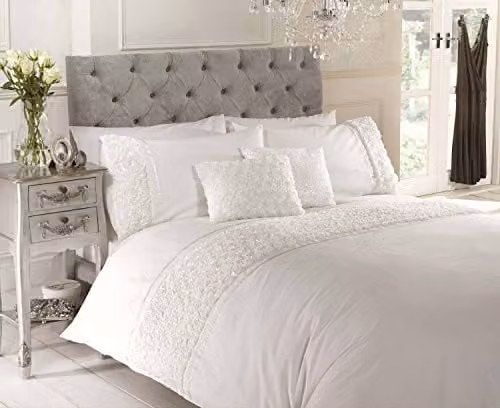 Rapport Home Limoges Floral Polycotton Duvet Cover and Pillowcase Set, Cream