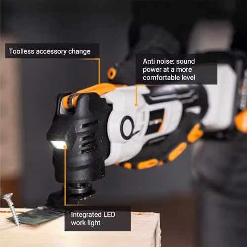 Batavia Maxxpack 18V Cordless Anti-Vibration Multitool – 4