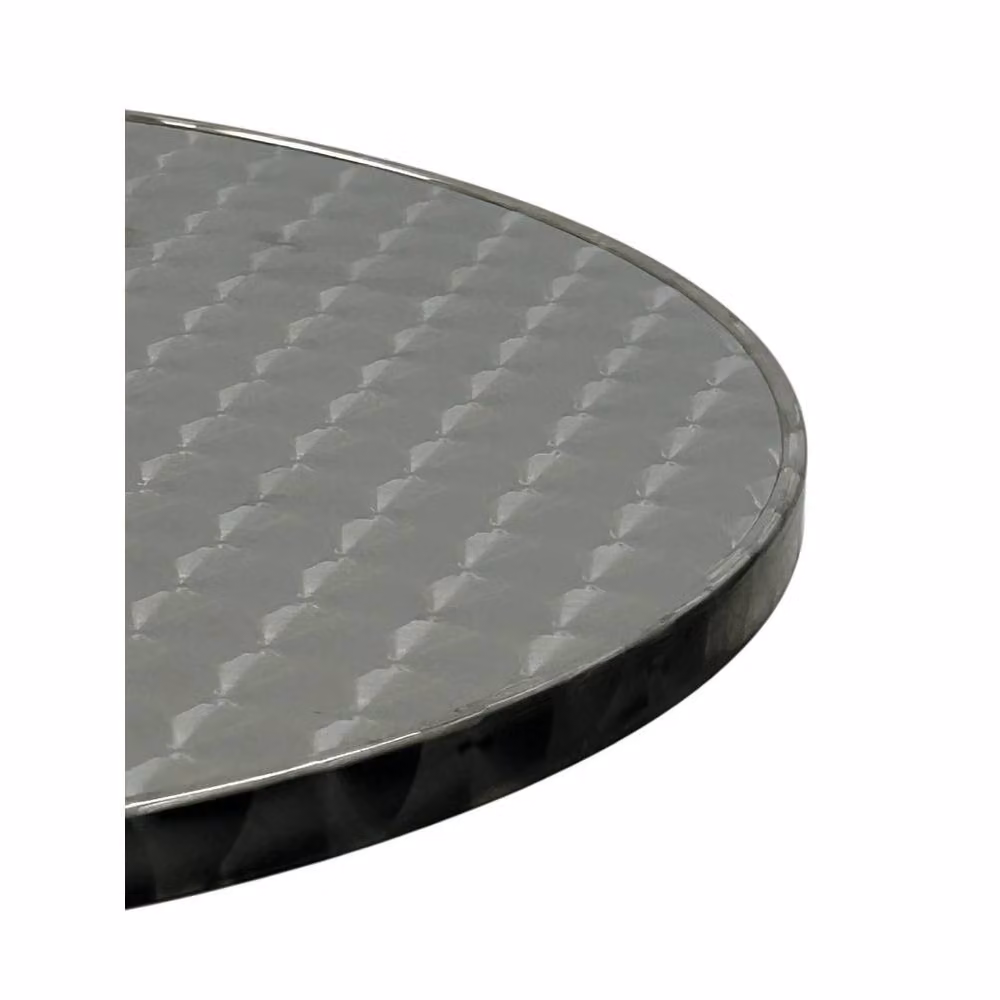 Kelvenix Round Aluminium Cafe Table in Silver – 2