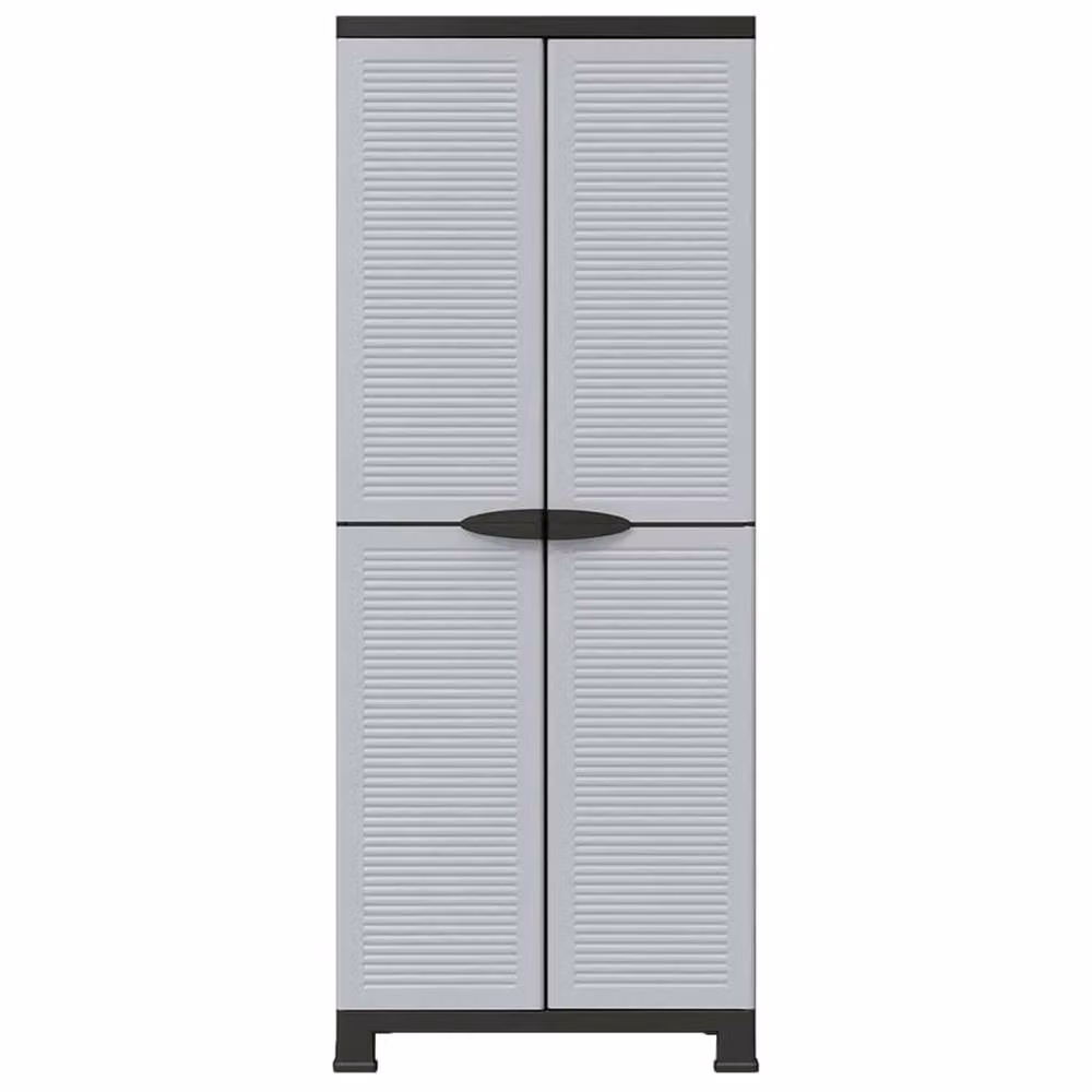 Berkfield Home Grey Plastic Cabinet with Internal Shelves and Hinged Doors, W/D/H: 68 x 39 x 171.5 cm – 3