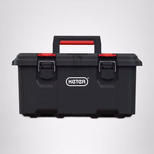 Keter Stack n' Roll Modular DIY Toolbox with Inserts, Black and Red, W: 52.5 cm, D: 26.0 cm, H: 34.5 cm – 8