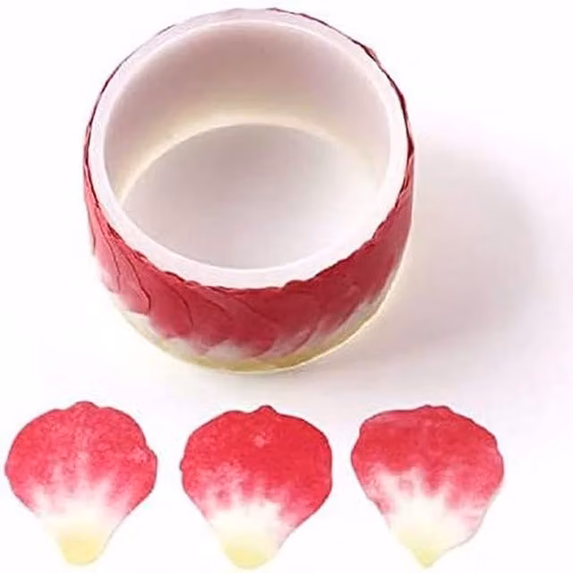 Syntego Set of 2 Rolls of 200 Rose Petal Paper Stickers in Red