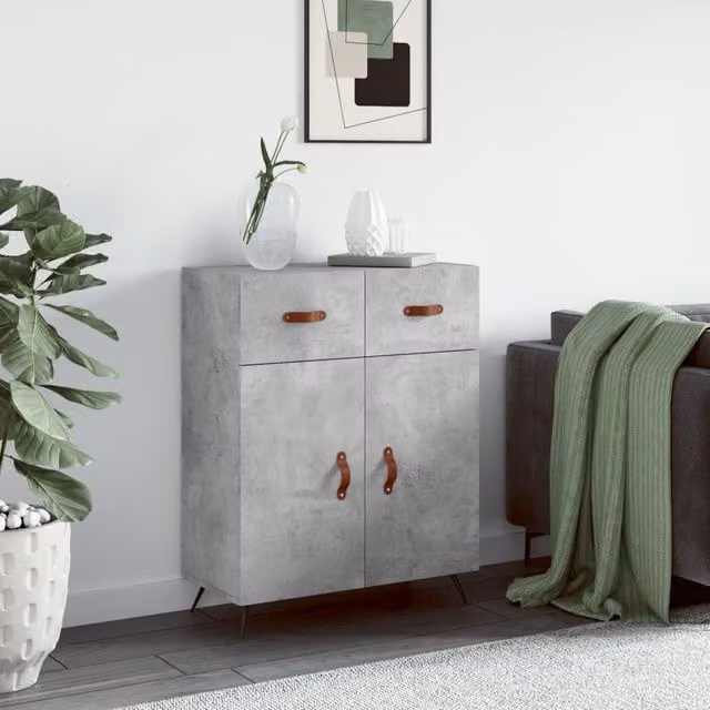 Berkfield Home Modern Sideboard in Grey, W/D/H: 69.5 x 34 x 90 cm – 1