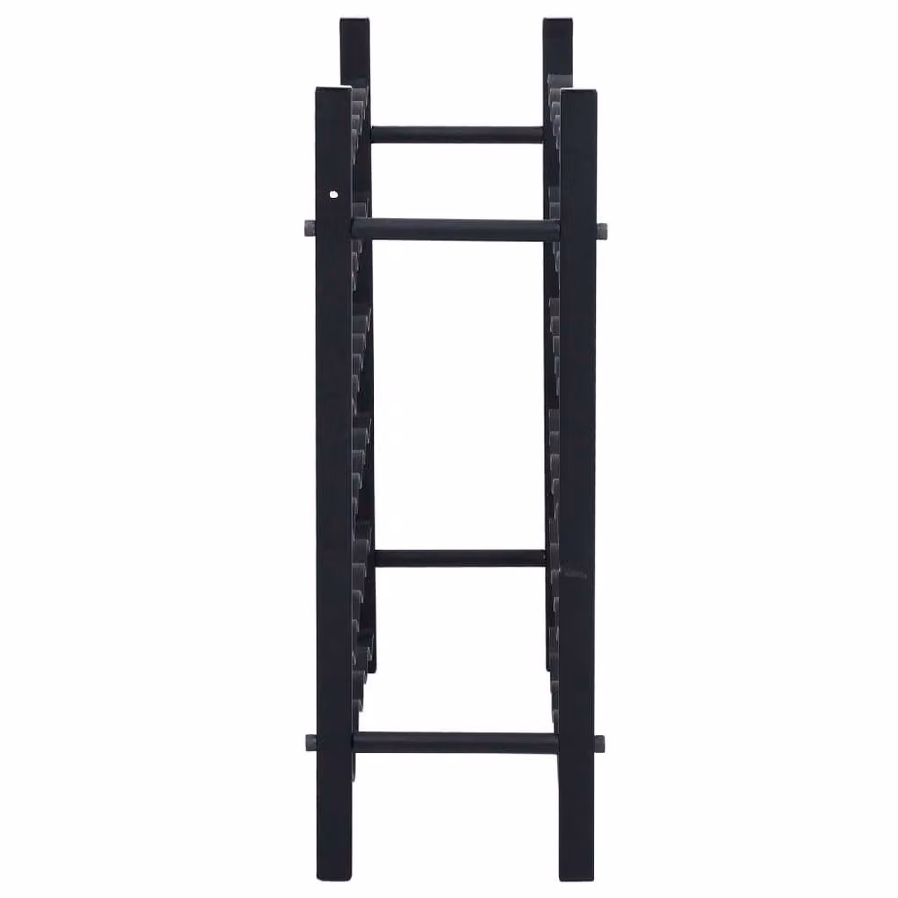 Berkfield Home Wall Mounted Metal Wine Rack for 36 Bottles, Black Matt, H: 64.0 cm x W: 58.5 cm x D: 22.0 cm – 3