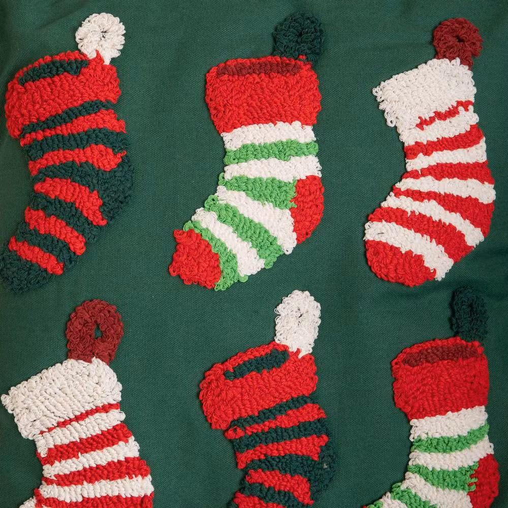 Samuel Alexander Dark Green Soft Decorative Christmas Stocking Cushion, 45 cm – 3