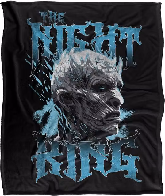 LOGOVISION Game of Thrones Night King Band Super Soft Fleece Throw Blanket, Multicolour, W: 91.44 cm x L: 147 cm – 6