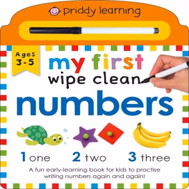 Priddy Books My First Wipe Clean Numbers Multicolour Board Book