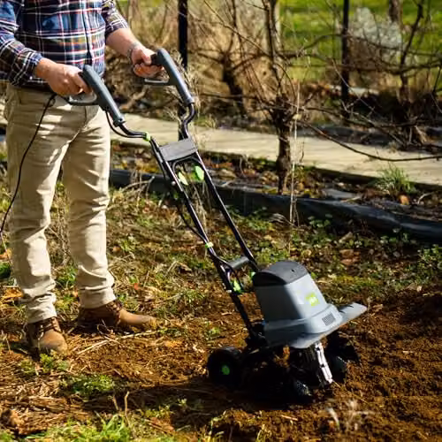 The Handy THET 800W Electric Compact Tiller Cultivator Rotovator in Red and Grey – 5