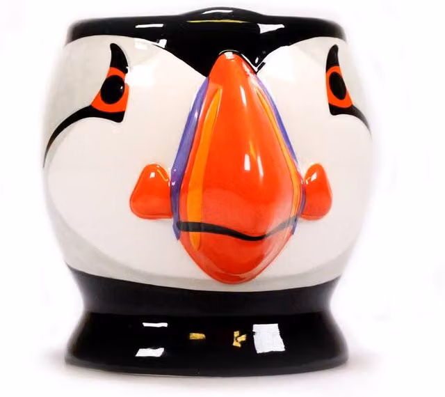 Half Moon Bay RSPB Puffin 3D Shaped Ceramic Mug, Multicolour, 450ml