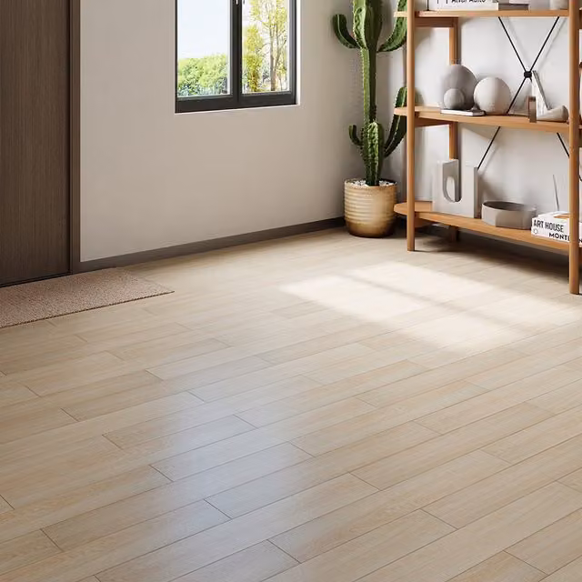 Livingandhome Set of 36 Rustic Wood Effect Self-adhesive PVC Flooring Planks in Beige