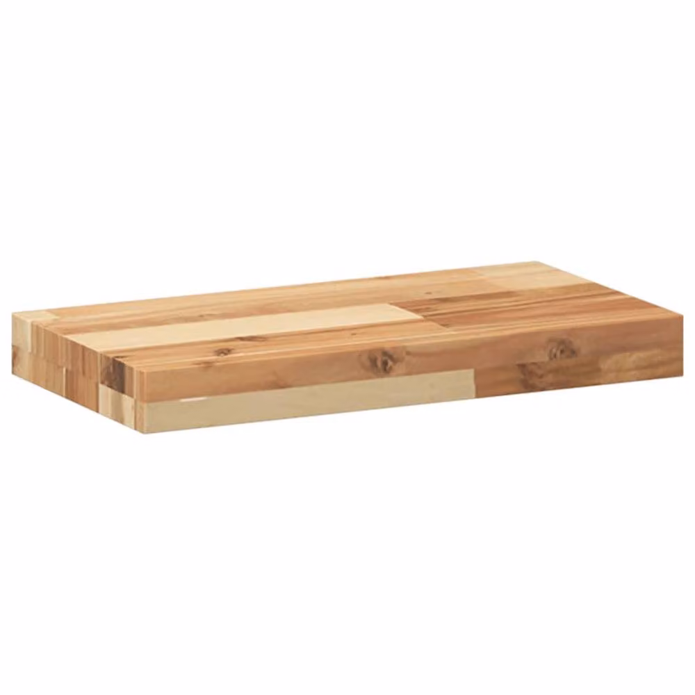 Berkfield Home Floating Shelf in Brown Oil Finished Solid Acacia Wood, W: 60 cm, D: 20 cm, H: 4 cm – 2