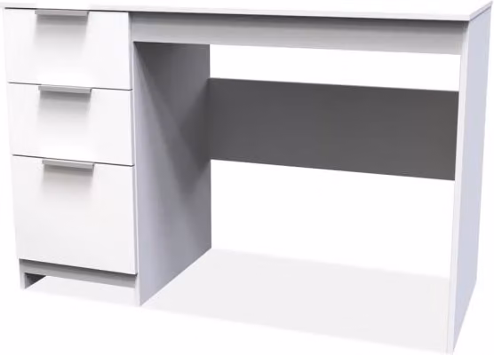 Welcome Furniture Plymouth 3 Drawer Writing Desk in White