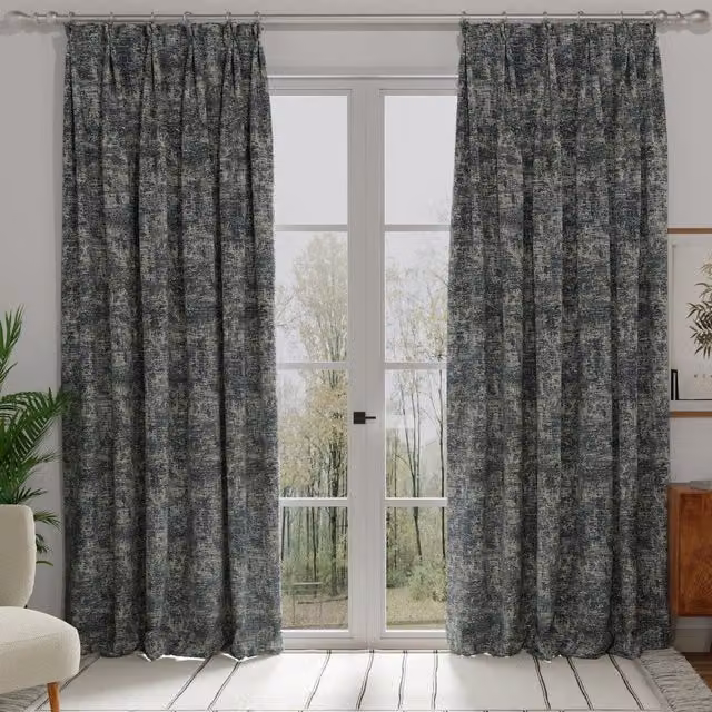 Terrys Arcadia Made to Measure Blackout Fabric Panel Curtain in Blue or Grey