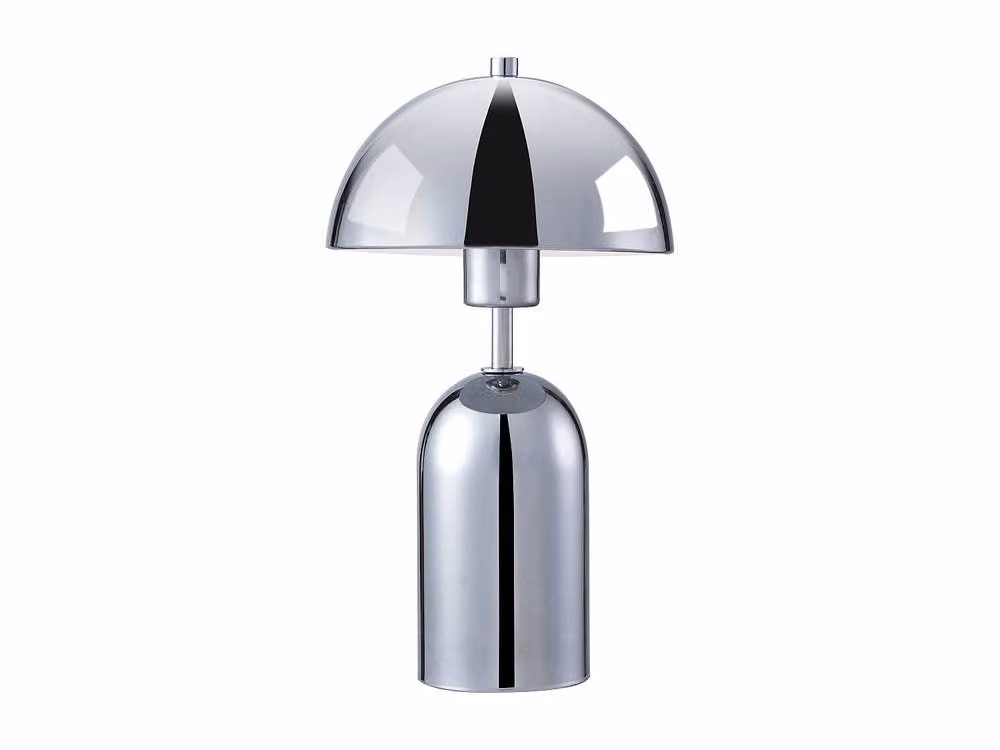 Vente-unique Brushed Brass Mushroom Table Lamp in Silver, Diameter: 20 cm, Height: 35.5 cm – 2
