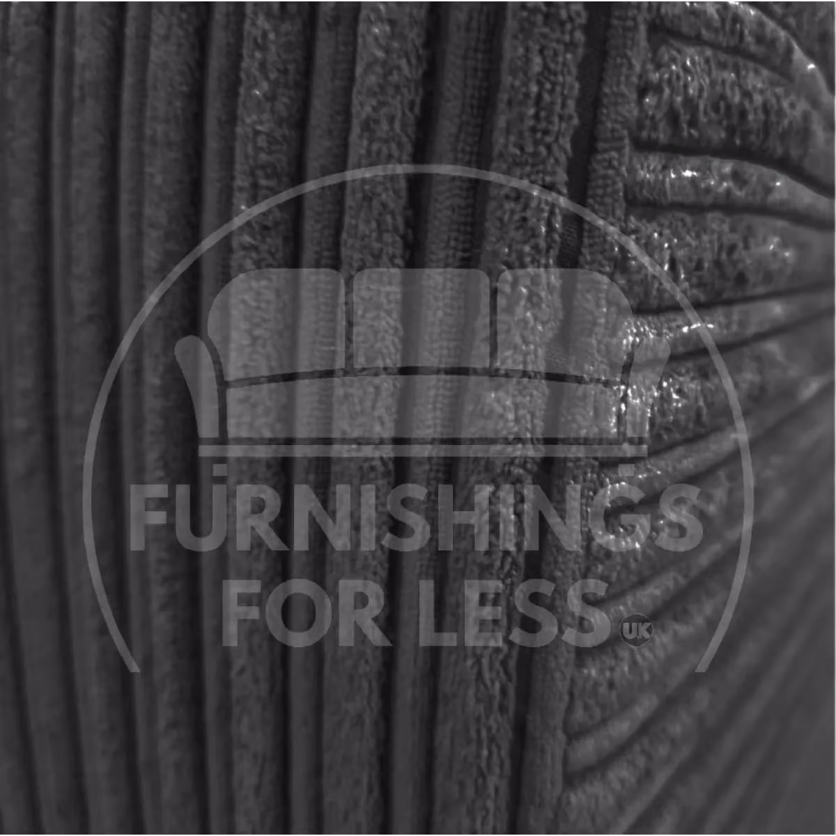 Furnishings For Less UK Delta Large Fabric Armchair Sofa with Padded Jumbo Cord Arms in Black – 2