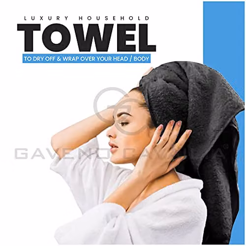 Gaveno Cavailia 8-Piece Black Cotton Boston Towel Bale Set – 5