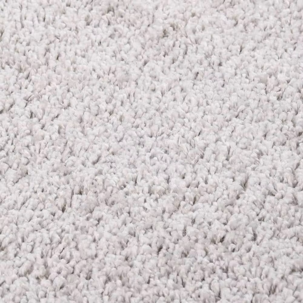 Berkfield Home Shaggy Round Rug in Grey, Diameter: 100 cm