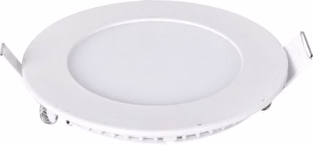 ENER-J 3W Recessed Round LED Mini Panel in White, 3000K Warm White, 85mm Diameter (70mm Hole Size)