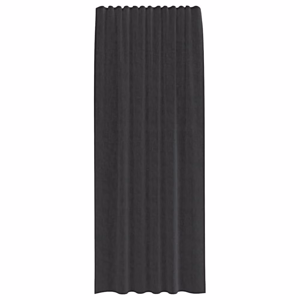 Berkfield Home Black Transparent Voile Fabric Panel Curtains with Rod Pockets, 2 Pack – 4