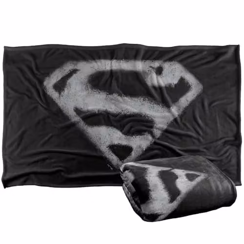 Warner Bros. Superman Shield 2010 Super Soft Fleece Throw Blanket, Multicolour, W: 91.44 cm x L: 147 cm