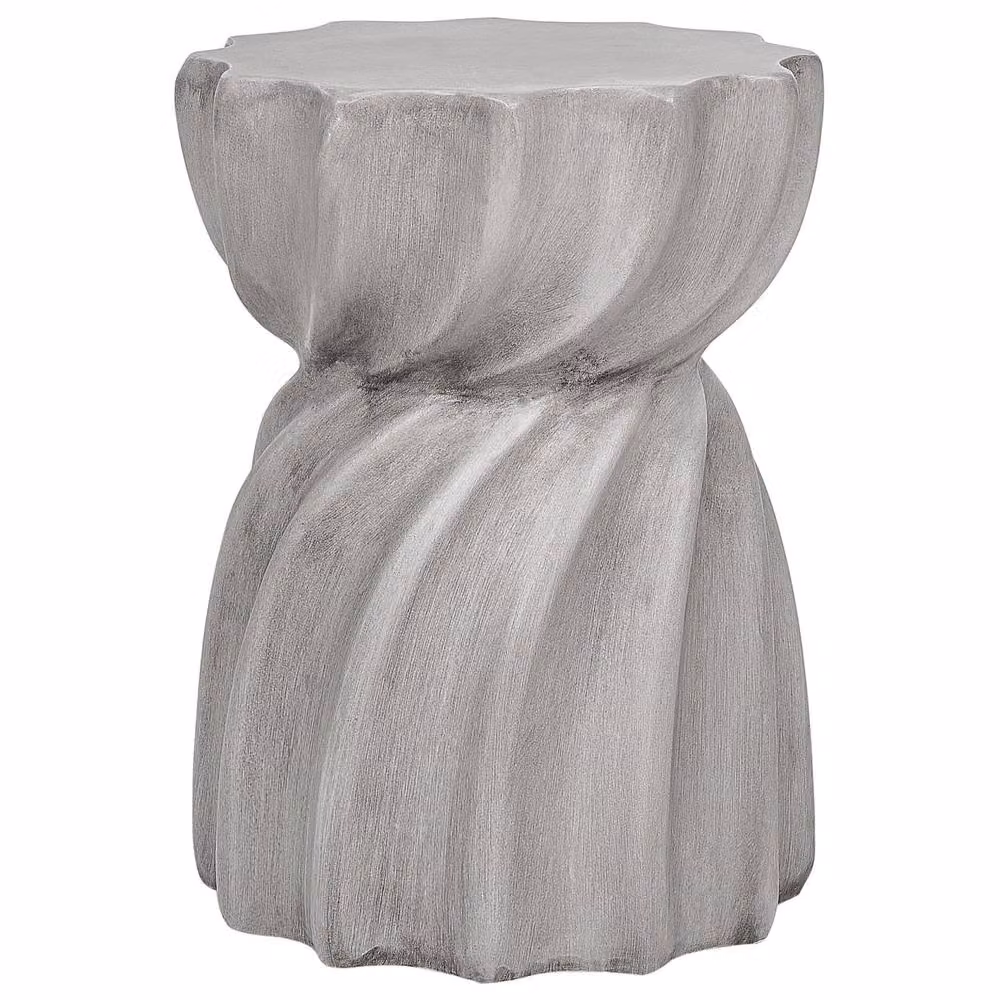 Wyld and Coco Grey Round Side Table, Diameter: 35 cm – 2